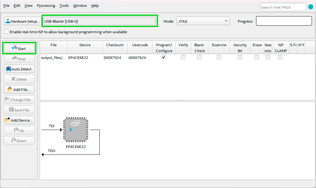 Quartus programmer windows